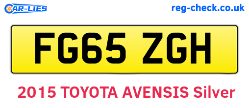 FG65ZGH are the vehicle registration plates.