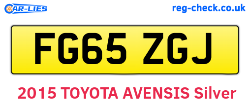 FG65ZGJ are the vehicle registration plates.