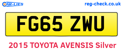 FG65ZWU are the vehicle registration plates.