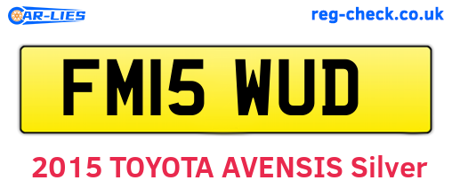 FM15WUD are the vehicle registration plates.