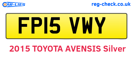 FP15VWY are the vehicle registration plates.