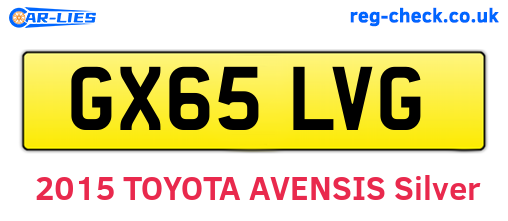 GX65LVG are the vehicle registration plates.