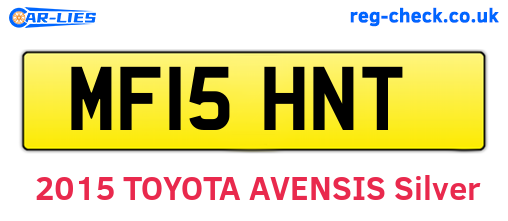 MF15HNT are the vehicle registration plates.