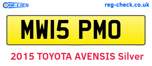 MW15PMO are the vehicle registration plates.