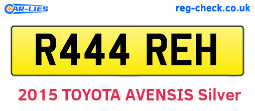 R444REH are the vehicle registration plates.