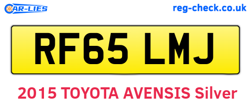 RF65LMJ are the vehicle registration plates.