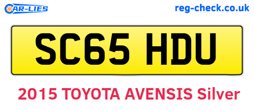 SC65HDU are the vehicle registration plates.