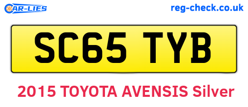 SC65TYB are the vehicle registration plates.