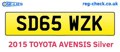 SD65WZK are the vehicle registration plates.
