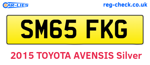 SM65FKG are the vehicle registration plates.