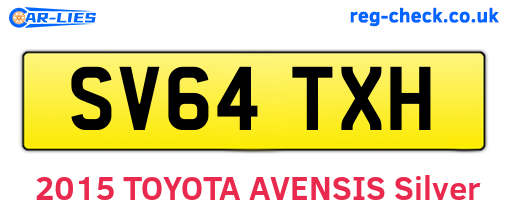 SV64TXH are the vehicle registration plates.
