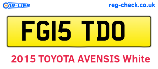 FG15TDO are the vehicle registration plates.