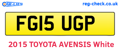 FG15UGP are the vehicle registration plates.