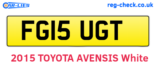 FG15UGT are the vehicle registration plates.