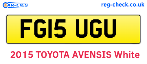 FG15UGU are the vehicle registration plates.