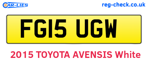 FG15UGW are the vehicle registration plates.
