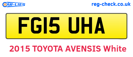 FG15UHA are the vehicle registration plates.