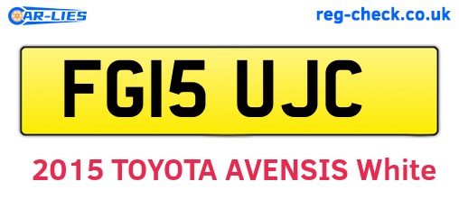 FG15UJC are the vehicle registration plates.