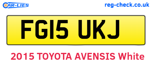 FG15UKJ are the vehicle registration plates.
