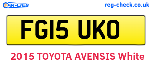 FG15UKO are the vehicle registration plates.