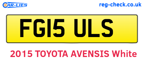 FG15ULS are the vehicle registration plates.