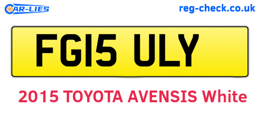 FG15ULY are the vehicle registration plates.
