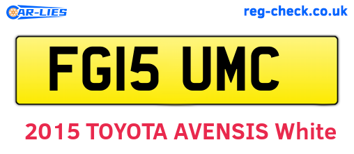 FG15UMC are the vehicle registration plates.