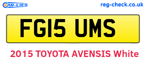 FG15UMS are the vehicle registration plates.