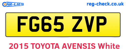 FG65ZVP are the vehicle registration plates.