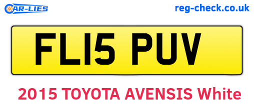 FL15PUV are the vehicle registration plates.