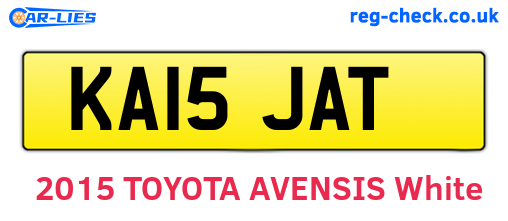 KA15JAT are the vehicle registration plates.