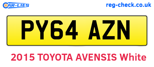 PY64AZN are the vehicle registration plates.