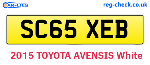 SC65XEB are the vehicle registration plates.