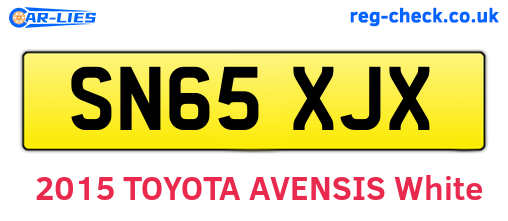 SN65XJX are the vehicle registration plates.