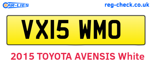 VX15WMO are the vehicle registration plates.