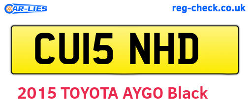 CU15NHD are the vehicle registration plates.