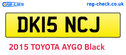 DK15NCJ are the vehicle registration plates.