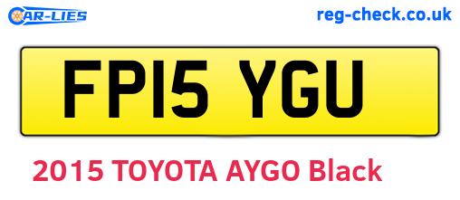 FP15YGU are the vehicle registration plates.