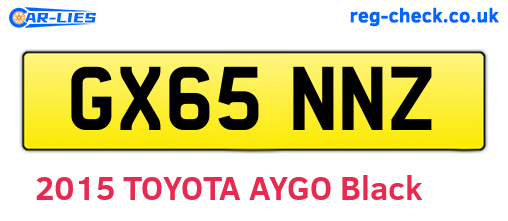 GX65NNZ are the vehicle registration plates.