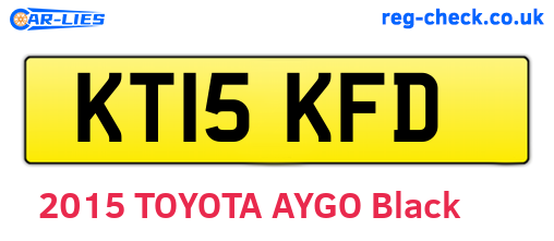 KT15KFD are the vehicle registration plates.