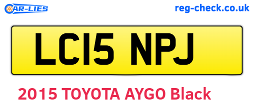 LC15NPJ are the vehicle registration plates.