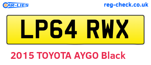 LP64RWX are the vehicle registration plates.
