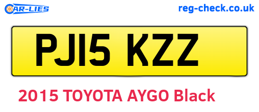 PJ15KZZ are the vehicle registration plates.
