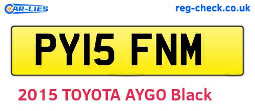 PY15FNM are the vehicle registration plates.