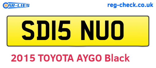 SD15NUO are the vehicle registration plates.