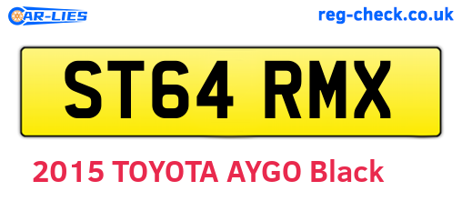 ST64RMX are the vehicle registration plates.