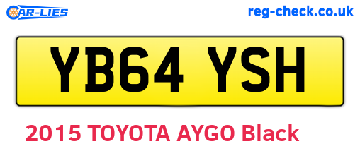YB64YSH are the vehicle registration plates.