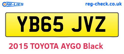 YB65JVZ are the vehicle registration plates.