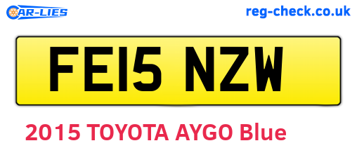 FE15NZW are the vehicle registration plates.