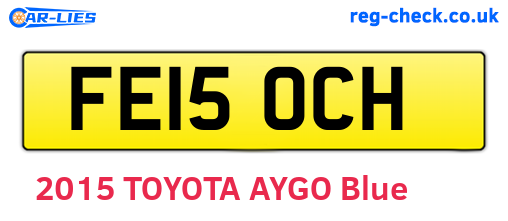 FE15OCH are the vehicle registration plates.